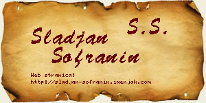 Slađan Sofranin vizit kartica